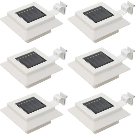 Lámparas solares de exterior LED cuadradas 6 uds 12 cm
