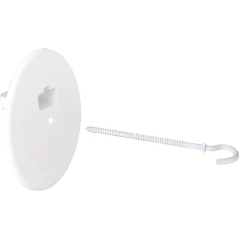 Eur Ohm – Couvercle DCL Ø120mm avec piton 100mm – Connexion rapide transparente – Fixation robuste pour luminaires lourds – Finition blanche RAL 9010