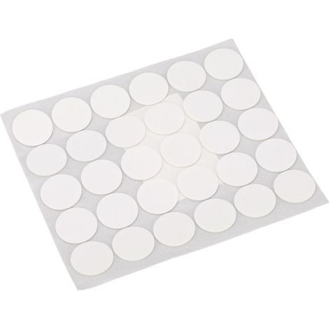 Adhésifs double face en mousse PE ronds multifonctions, lot de 10, 20mmx1mm, blanc, sans marque (1/5)