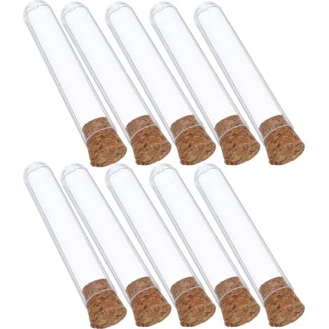 20pièces Tubes à Essai avec Bouchons Étanches pour Stockage Liquides Bonbons Expériences Scientifiques Propagation Plantes (1/5)