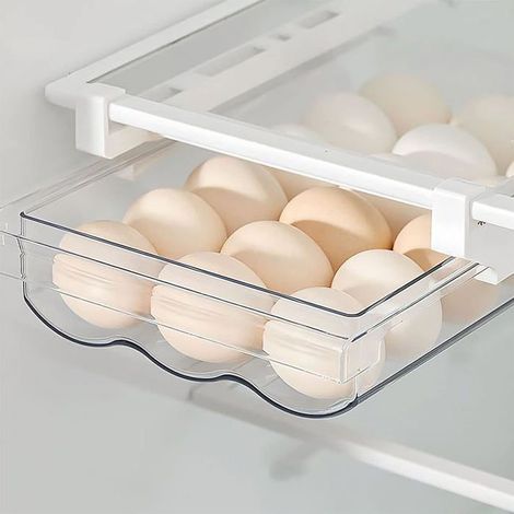 Ecleanfy - Boîte à Oeufs en Plastique, Plateau à œufs Pour Réfrigérateur, 18Grilles Tiroir à œufs, Boîte de Rangement Pour œufs Frais (1/5)