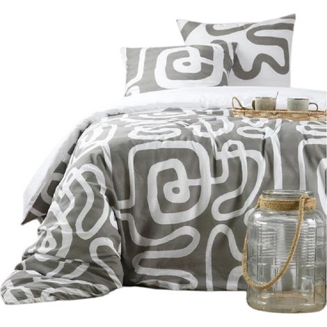 Housse de couette + taies 240x260cm Geopinto (1/2)