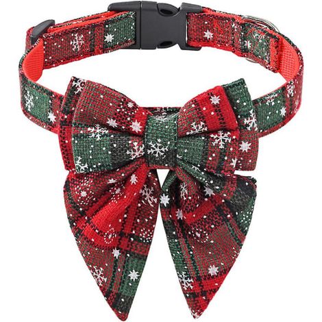 Collier de Noël pour chien avec nœud papillon, cadeau de Noël pour chiot ou chat (1/5)