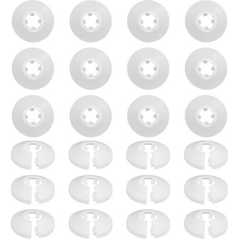 30pcs Radiator Pipe Covers, for Heating, Plumbing, Toilet, Plastic Rosettes, Clamps and Drain Pipes, Hole Cover Wall, Floor (1/4)