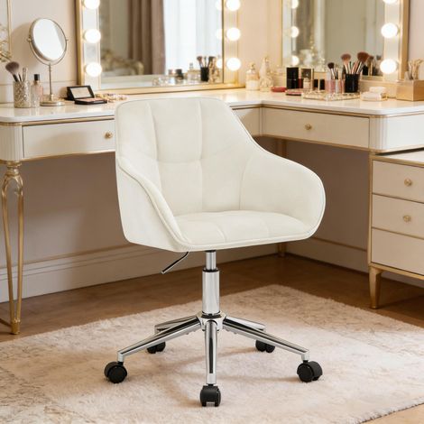 Chaise polyvalente domicile : bureau,salon et maquillage,modèle pivotant à usage exclusif de chaise de bureau.