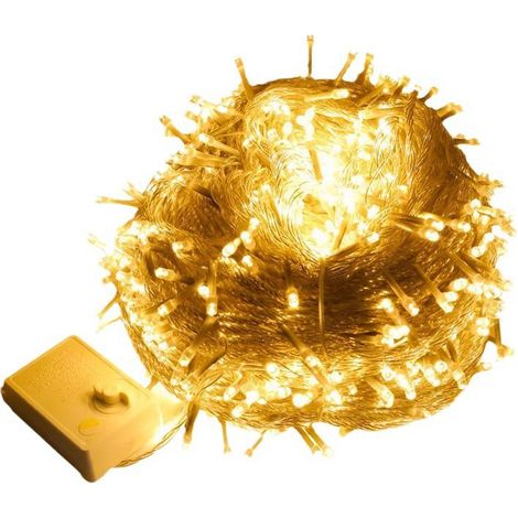 LED Guirlande Lumineuse Carnaval Mariage Extérieur Jardin Intérieur Éclairage(Blanc chaud) 100M 600 (1/4)