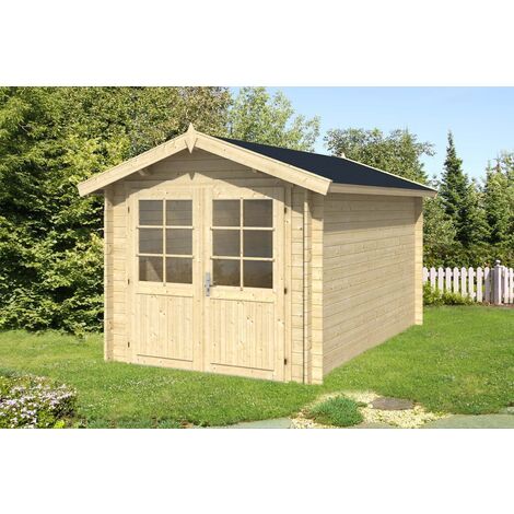Alpholz Gartenhaus Bremen-28 C Gerätehaus aus Holz, Geräteschrank mit 28 mm Wandstärke, Gartenhaus mit Montagematerial (1/4)