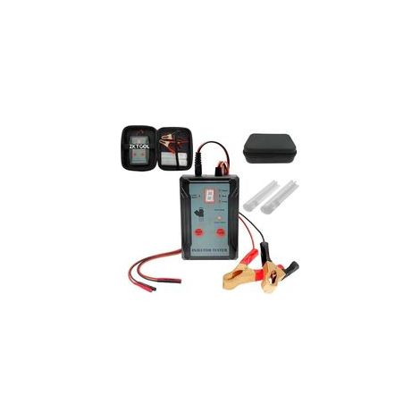 Testeur d'injecteur,Kit de testeur et de nettoyeur d'injecteur de carburant avec 2 adaptateurs, 8 modes d'impulsion Testeur d'injecteur de carburant pour voiture Kit d'outils de nettoyage (1/4)