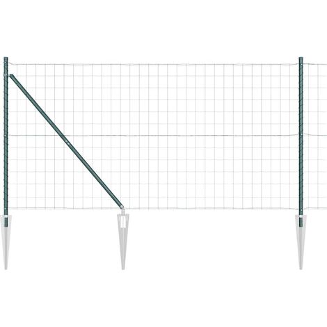 Maison Exclusive - Schweißdrahtzaun mit Spikes 10 x 1,4 m (B x H)