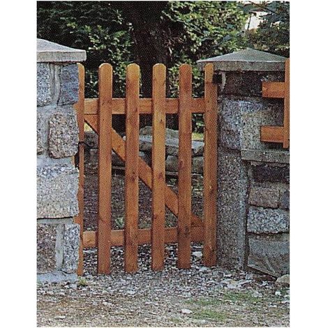 Levigne – Portillon bois kit 100x120 cm – Douglas ou pin non traité – Visserie incluse – Section lames 90x20 mm pour jardin