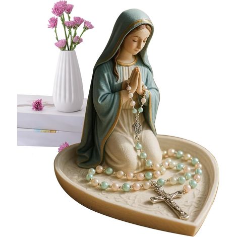 Porte - Chapelet Vierge Marie Jésus - Support Jésus Religieux en Résine (1/5)