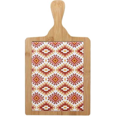 Tagliere Ceramica Legno Ethnic Rosso
