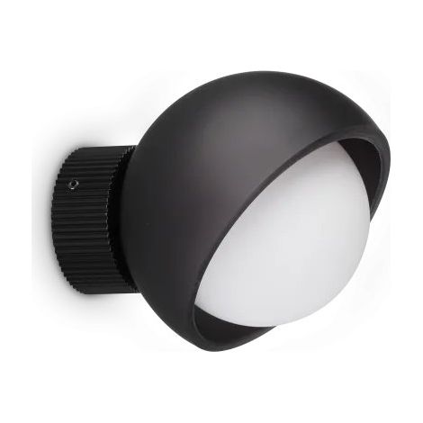 Ideal Lux Applique moderna Bloom 1 luce G9 nero vetro alluminio