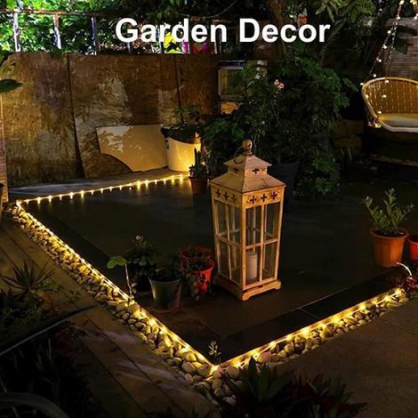 2pcs Guirlande Lumineuse Exterieur Solaire - 10M 100LED - Guirlande Lumineuse Solaire Fée Patio tanche (1/4)