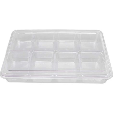 Boîte d'assaisonnement classée résistante à la chaleur, distributeur de pots à condiments en plastique de grande capacité pour céréales 8 grilles (1/5)