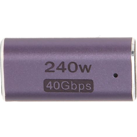 Adaptateur USB 4.0 C femelle vers mâle coudé à 90° avec charge rapide PD 240 W, 40 Gbit/s, 8K 60 Hz, connecteur USB C coudé pour PC (1/5)
