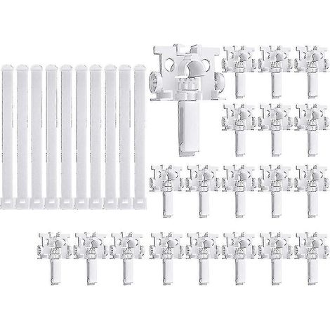 Support de réparation pour stores verticaux avec tige, kit de réparation pour stores verticaux blancs, pièces de rechange pour stores 20 (1/5)