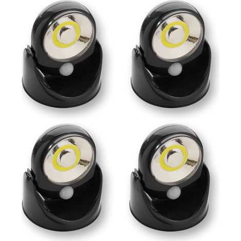 Set di 4 faretti con rilevatori di movimento - LED potenti