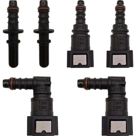 6 Pieces Car Fuel Hose Connector Fuel Hose Connector Fuel Hose Fittings for Fuel Lines, Multi-Size, Good Sealing Performance (1/5)