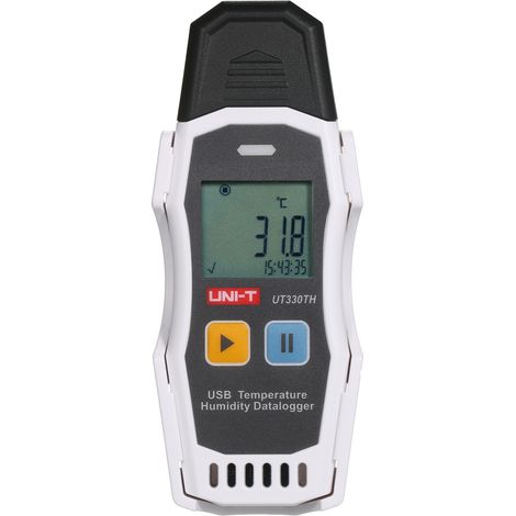 Enregistreur de données USB portable pour la température et l'humidité, enregistreur de données de température et d'humidité réutilisable, avec logiciel intégré pour générer des rapports PDF et XLS (1/5)