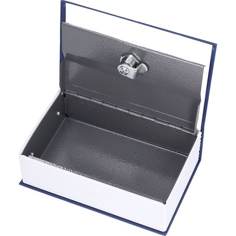 Dekorativer Tresor in Buchform, ideal zur Aufbewahrung von Geld, für Schlafzimmer, Wohnzimmer oder Büro (Blau) (1/5)