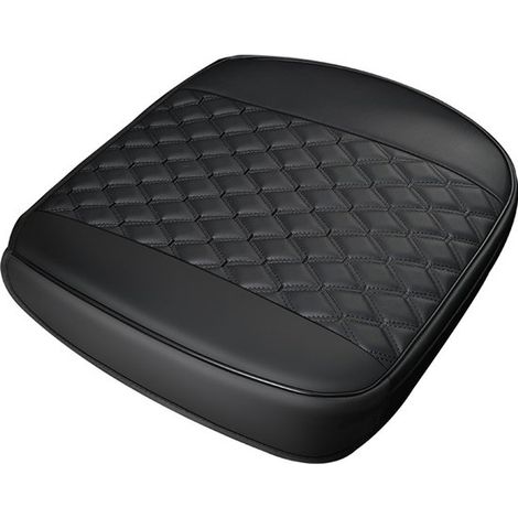 Coprisedili auto in PU - Completamente imbottiti - Coprisedili anteriori - Set da 2 pezzi - Nero - 52502 cm (1/5)