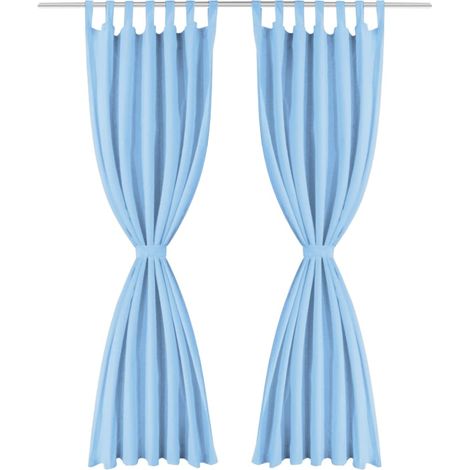 Maison Exclusive - Vorhänge Mikro-Satin 2 Stk. mit Schlaufen 140