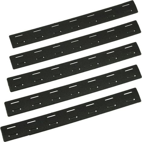 Bandes Adhésives M-LOK - Compatible Avec Panneaux À Fente Unique - Nylon Résistant À La Chaleur - Noir - Lot De 5 (1/5)
