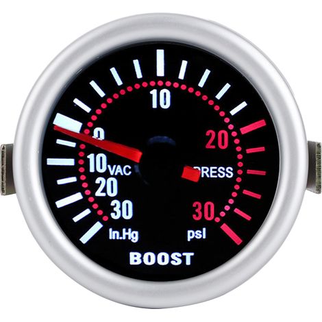 Manomètre de suralimentation turbo 12V 2 pouces, indicateur de pression -30 à 30 PSI, précision élevée pour voiture (1/5)