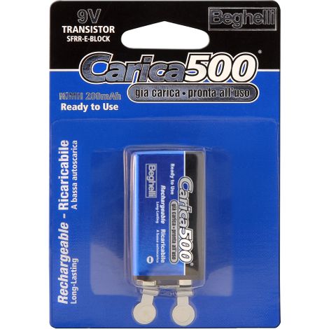 Beghelli charge des piles AA rechargeables AA 9V 500 Nimh 200 mAh