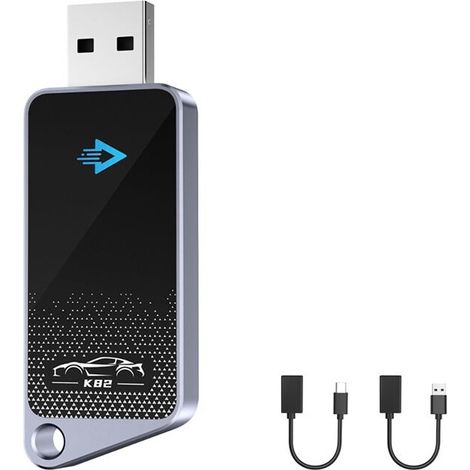 Geeignet für 2-in-1 Wireless-CarPlay-Adapter, Dual-System-kompatibel mit iOS/Android, Plug & Play, keine Verzögerung.