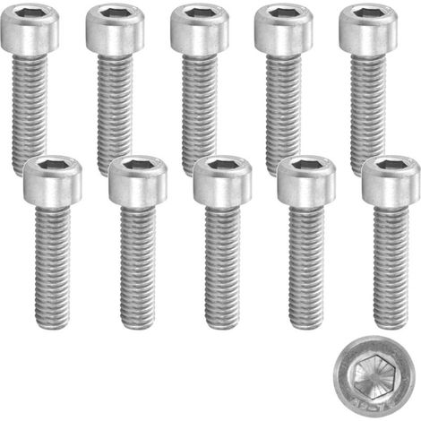 10x Vis métaux CHC (BTR) acier inoxydable A2 norme DIN 912 RVS empreinte 6 pans creux hexagonale, M3x10 (1/2)