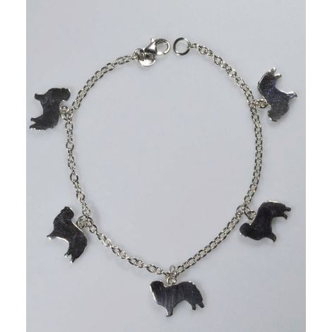 Australischer Schäferhund 925 Silber Anhänger Armband