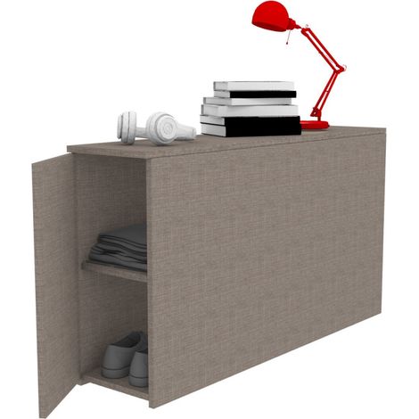 Comodino moderno retro letto - 127 cm di profondità - 16 colori - Grigio fumo (1/5)
