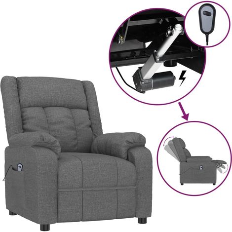 Maison Exclusive - Relaxsessel Elektrisch Dunkelgrau Stoff