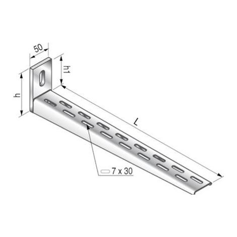 Console plate 600 GC supportage moyen (à l'unité) TOLMEGA 614165