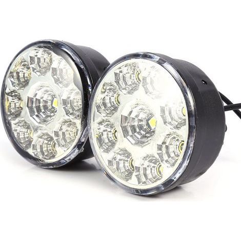weiße 9-SMD-LED-Tagfahrlichtlampen für Nebelscheinwerfer und Fahrzeugbeleuchtung (1/5)