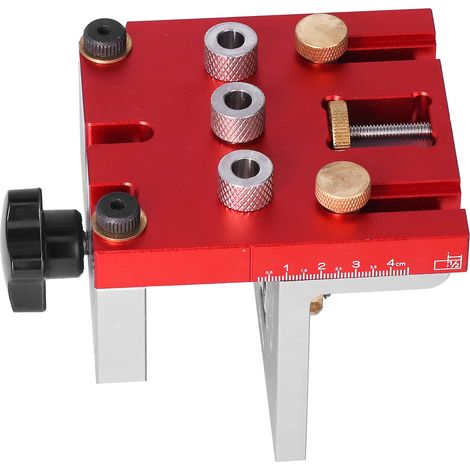 Guide de perçage 3 en 1, positionneur de trous pour le travail du bois, kit de système de serrage de positionnement, outils de travail du bois en alliage d'aluminium