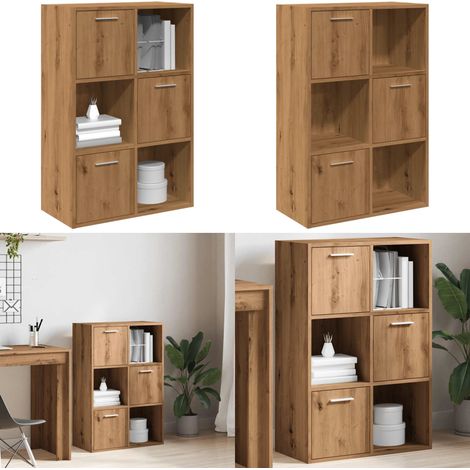 vidaXL Bücherschrank Artisan-Eiche 60,5x30x90 cm Holzwerkstoff (1/5)