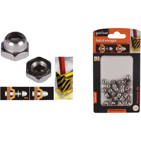 Trade Shop - Juego 26 Piezas Tuerca Hexagonal Tuercas Ciegas M6 Apriete 6mm Para Llave Hexagonal 94918 - (1/2)