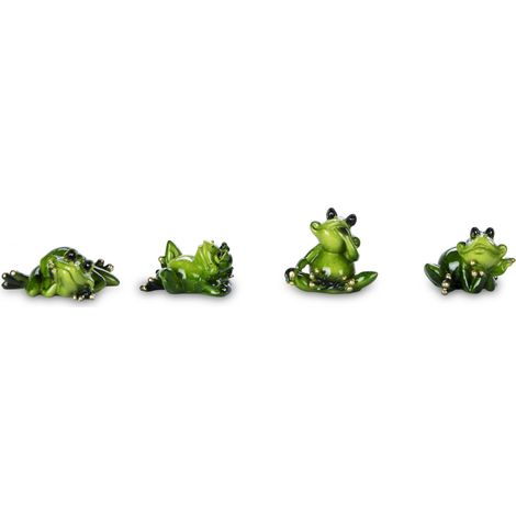 Froschfigur, Tierfiguren, grün, 3,5 x 8 x 6,5 cm (1/5)