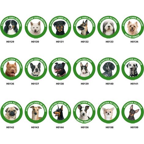 Panneau de Signalisation chien de garde ronde - H0131 - Diamètre 125 mm