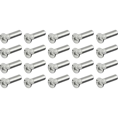 Cyclingcolors – Lot de 20 écrous douille tête plate en acier nickelé – Pour vis M6 – Fixation métal et bois – Longueur 30mm – Diamètre 8mm