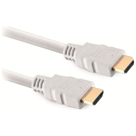 S-IMPULS HDMI-Kabel, HIGH SPEED WITH ETHERNET, 5 m, weiß
