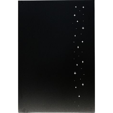 Plaque de protection murale déco étoiles acier isolant Delvar l.80 x H.100 cm Edilinox