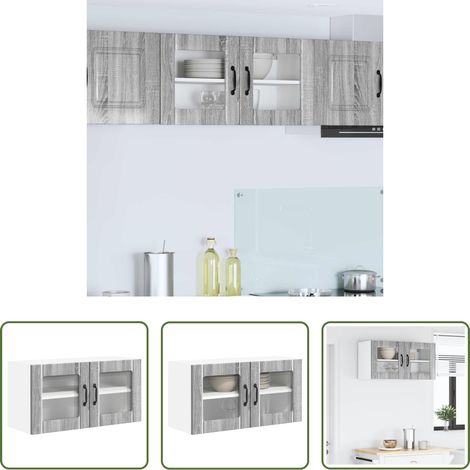 Rangement cuisine -  Armoire de cuisine Gris Sonoma 80 x 31 x 40 cm (1/5)