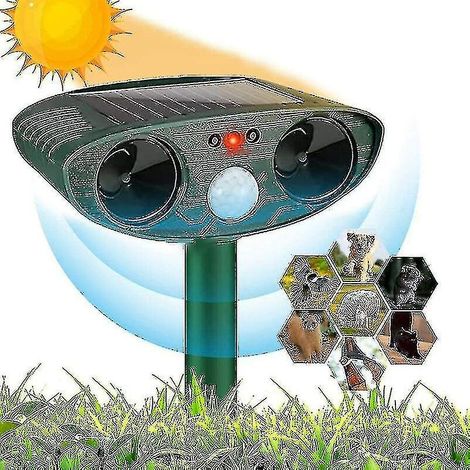 Répulsif à ultrasons pour chats, répulsif pour chats d'extérieur, répulsif solaire à ultrasons pour chats et rongeurs avec Mo (1/5)