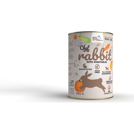 SYTA MICHA Aliment humide pour lapins et chiens aux légumes, boîte de 12 x 400 g
