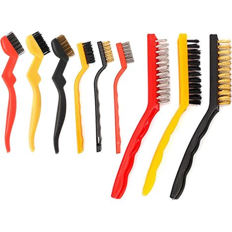 Ensemble de brosse métallique en acier inoxydable Lot de 9 brosses For Cleaning,Nylon (1/5)