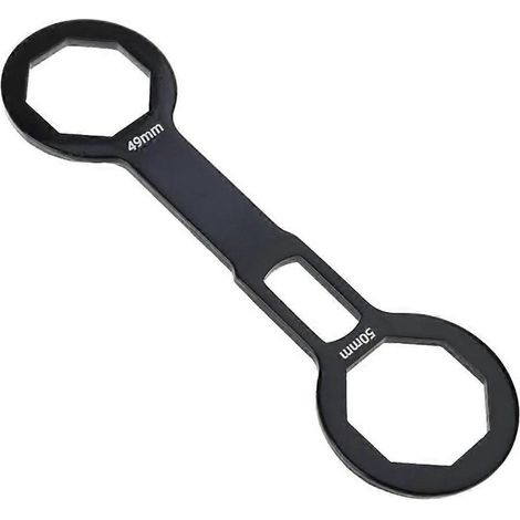 Clé à amortisseur 46 mm 50 mm, outil en acier à un trou pour bouchon de fourche de moto, surface lisse, outil d'entretien pour moto (1/5)